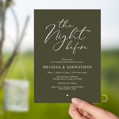 The Night Before Romantic Wedding Rehearsal Dinner