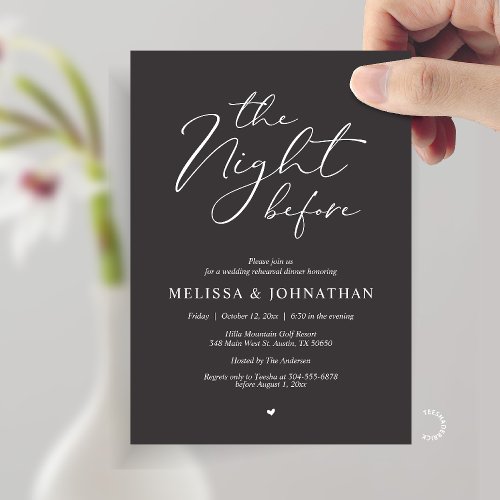 The Night Before Romantic Wedding Rehearsal Dinner