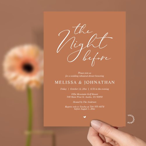 The Night Before Romantic Wedding Rehearsal Dinner