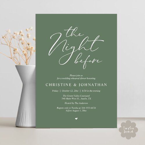 The Night Before Romantic Wedding Rehearsal Dinner