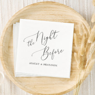 The Night Before Rustic Rehearsal Dinner Decor Napkins