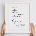 The Night Before. Script Rehearsal Dinner Welcome Poster at Zazzle