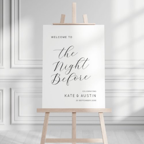 The night before script wedding rehearsal sign