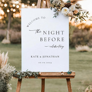 The Night Before Sign, Rehearsal Dinner Sign, Rehe Foam Board