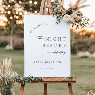 The Night Before Sign, Rehearsal Dinner Sign Reher