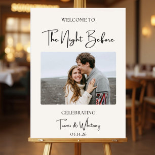 The Night Before Sign   Rehearsal Dinner Welcome 