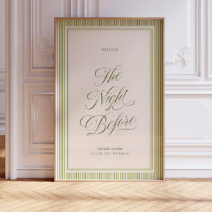 The Night Before Sign Template, Rehearsal Dinner 