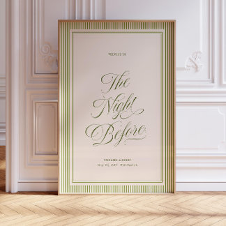 The Night Before Sign Template, Rehearsal Dinner 