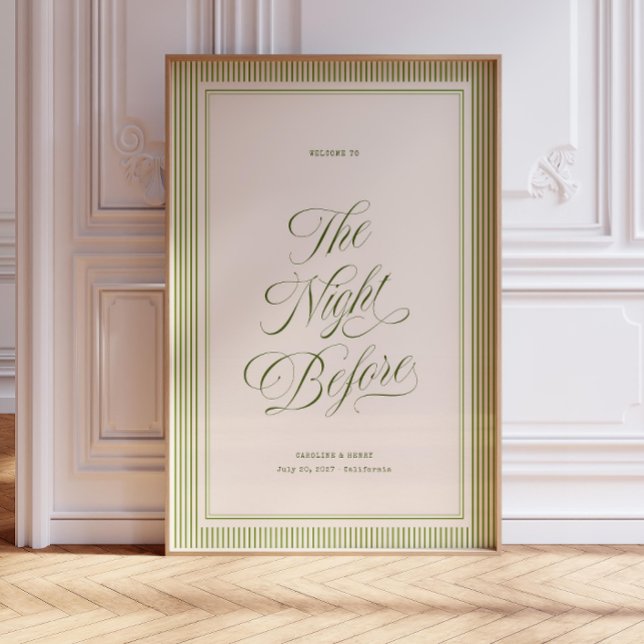 The Night Before Sign Template, Rehearsal Dinner  (Creator Uploaded)