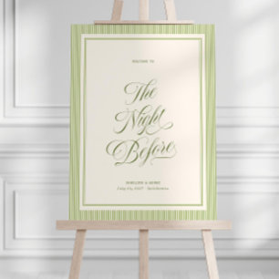 The Night Before Sign Template, Rehearsal Dinner 