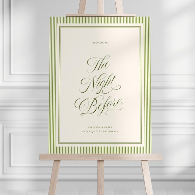 The Night Before Sign Template, Rehearsal Dinner  (Creator Uploaded)