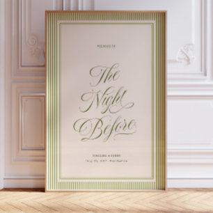 The Night Before Sign Template, Rehearsal Dinner