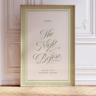 The Night Before Sign Template, Rehearsal Dinner