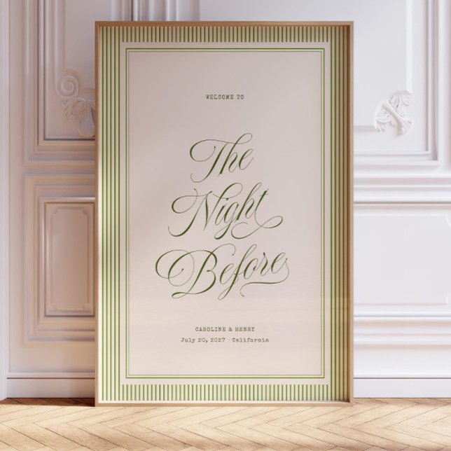 The Night Before Sign Template, Rehearsal Dinner (Creator Uploaded)