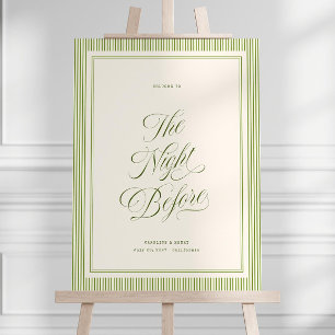 The Night Before Sign Template, Rehearsal Dinner