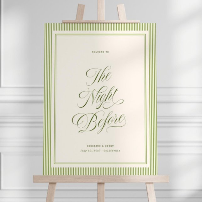 The Night Before Sign Template, Rehearsal Dinner (Creator Uploaded)