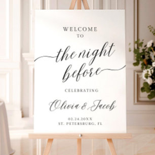 The Night Before Sign Template, Rehearsal Dinner 
