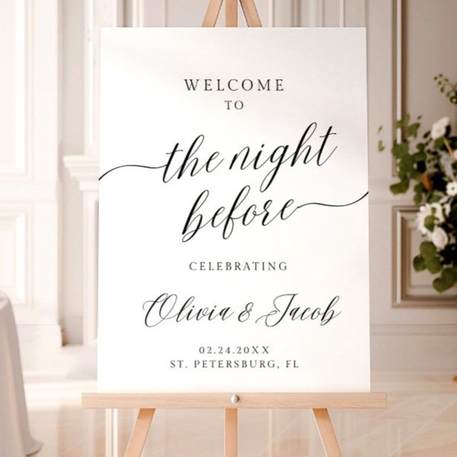 The Night Before Sign Template, Rehearsal Dinner  (Creator Uploaded)