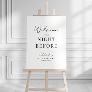 The Night Before, simple script rehearsal sign