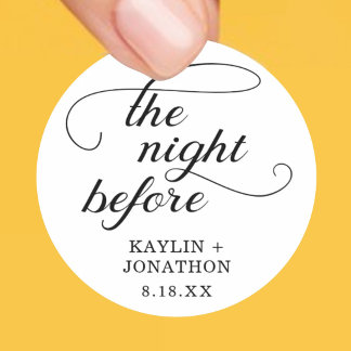 The Night Before Sticker - Rehearsal Dinner Favor