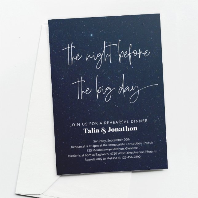 The Night Before the Big Day Rehearsal Dinner Invitation (Creator Uploaded)
