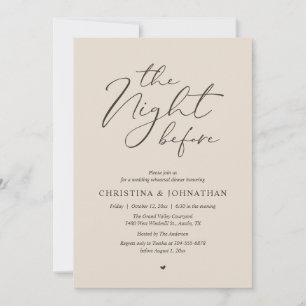 “The Night Before” Warm Sand Rehearsal Dinner Invitation