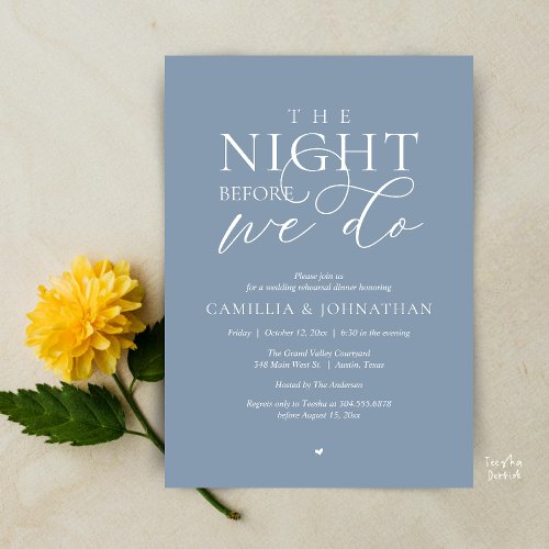 “The Night Before We Do” Modern Rehearsal Dinner