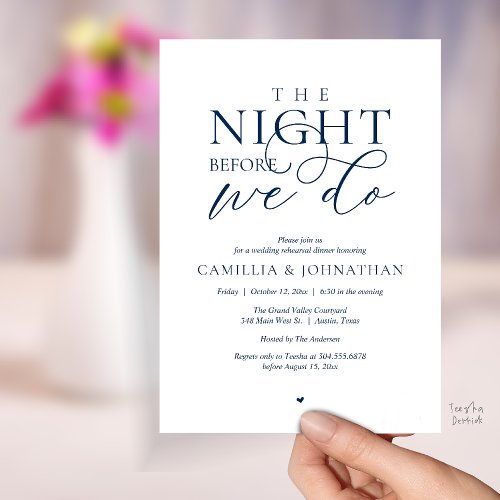 “The Night Before We Do” Modern Rehearsal Dinner