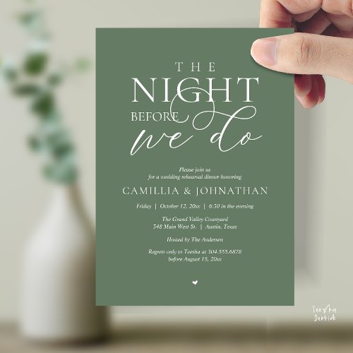 “The Night Before We Do” Modern Rehearsal Dinner