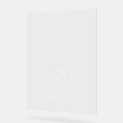 The Night Before Wedding Acrylic Welcome Sign Zazzle