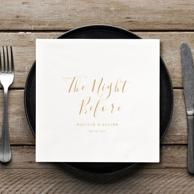 The Night Before  Wedding Foil Napkins (Creator Uploaded)