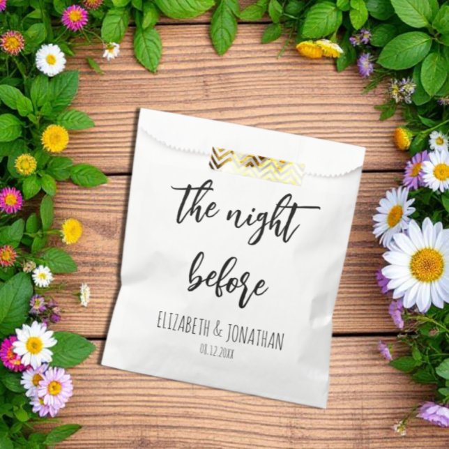 The Night Before Wedding Rehearsal Dinner Favor Bag (Creator Uploaded)