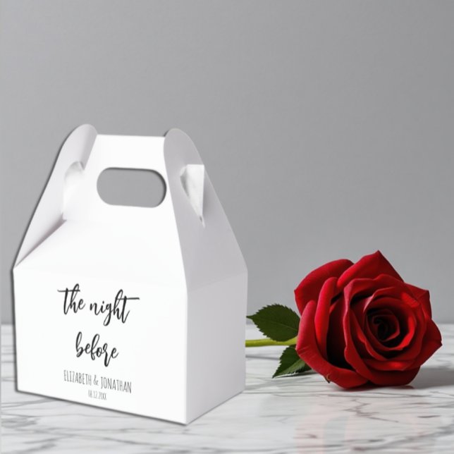 The Night Before Wedding Rehearsal Dinner Favor Boxes (Creator Uploaded)
