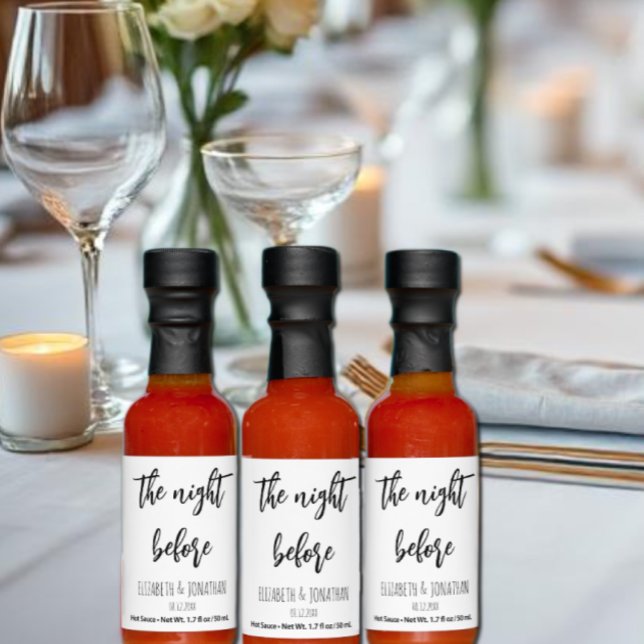 The Night Before Wedding Rehearsal Dinner Hot Sauces (Creator Uploaded)