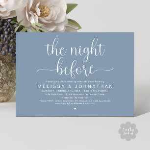 The Night Before, Wedding Rehearsal Dinner Invitat Invitation