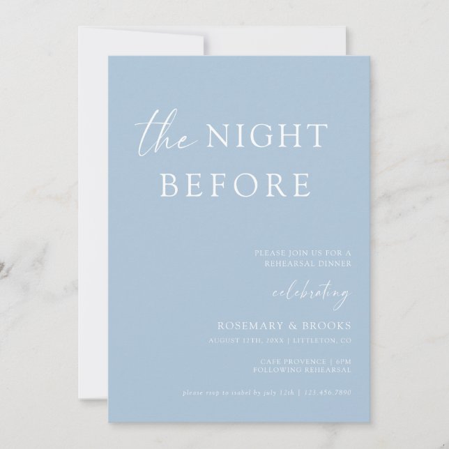 The Night Before Wedding Rehearsal Dinner Invitati Invitation (Front)