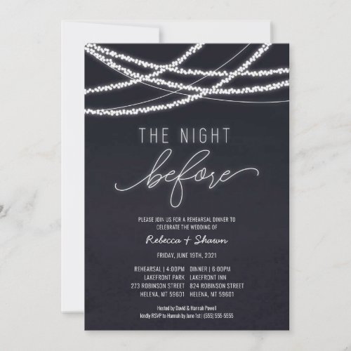 The Night Before Wedding Rehearsal Dinner