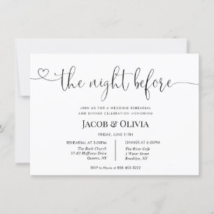 The Night Before Wedding Rehearsal Dinner Invitation
