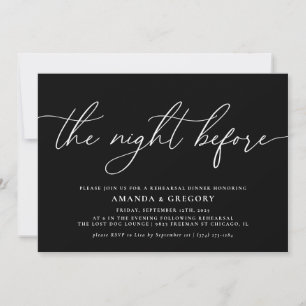 The Night Before Wedding Rehearsal Dinner Invitation