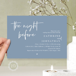 The night before, Wedding Rehearsal Dinner Invitation
