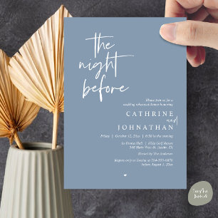 The night before, Wedding Rehearsal Dinner Invitation