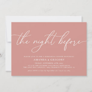The Night Before Wedding Rehearsal Dinner Invitation