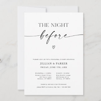 The Night Before Wedding Rehearsal Dinner Invitation