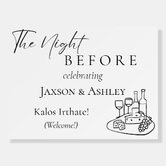 The Night Before Wedding Rehearsal Dinner Invite Foam Board