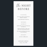 The Night Before Wedding Rehearsal Dinner Menu<br><div class="desc">This menu is the perfect addition to your rehearsal dinner the night before the big day!</div>