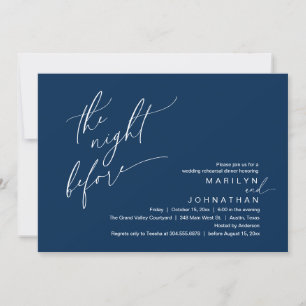 The Night Before, Wedding Rehearsal Dinner Party Invitation