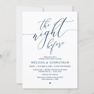 The Night Before, Wedding Rehearsal Dinner Party Invitation