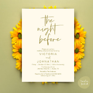The Night Before, Wedding Rehearsal Dinner Party Invitation