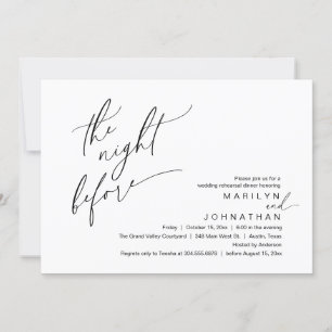 The Night Before, Wedding Rehearsal Dinner Party Invitation