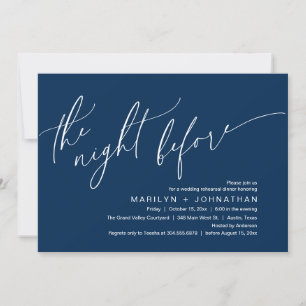 The Night Before, Wedding Rehearsal Dinner Party Invitation